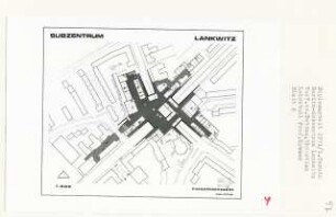 Subzentrum, Berlin-Lankwitz (Diplomarbeit bei Willy Kreuer): Fussgängerebene 1:500