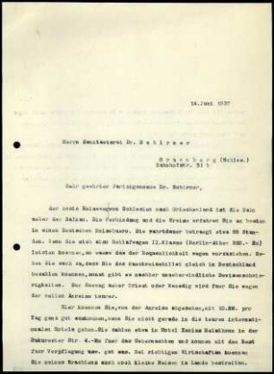 W. Wrede an Schirmer