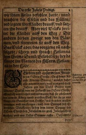 Zwo Christliche Jubel-Predigten : Bey dem andern Jubilæo Academiæ Lipsensis, oder Begängniß der andern vollendeten hundertjahrzeit: Gott ... zu sonderbarem Lob vnnd schüldiger Dancksagung, für die gestiffte, vnd nu mehr vber die zwey hundert Jahr in Gnaden erhaltene Universitet ... zu Leipzig: Den 3. vnd 4. Decemb. des 1609. Jahres, ... zu S. Niclas ... gehalten