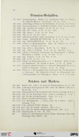 Zeichen und Marken (Nr. 686-702)