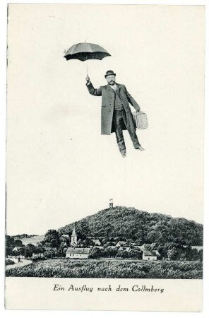Collmberg. Blick zum Collmberg - Fliegender Mann