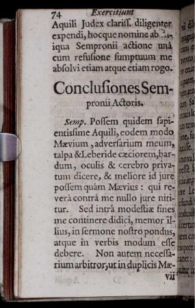 Conclusiones Sempronii Actoris