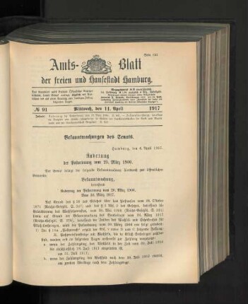 No. 91, 11. April 1917