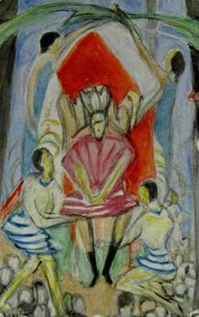 König Minos auf dem Thron