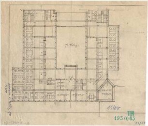 Fischer, Theodor; Würzburg, Münsterplatz; Sparkasse - Grundriss EG