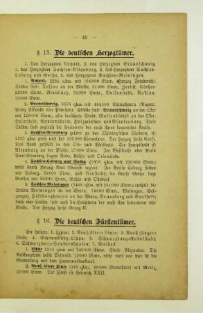 16. Die deutschen Fürstentümer