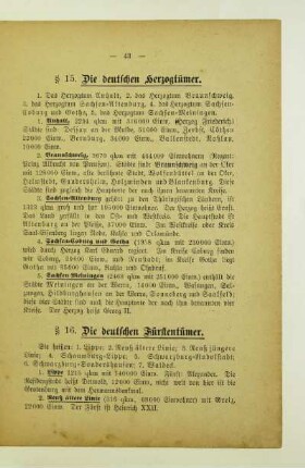 16. Die deutschen Fürstentümer