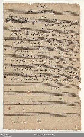Canto. [nur Recitativo und Aria]