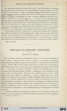 19: Beiträge zur medischen Geschichte