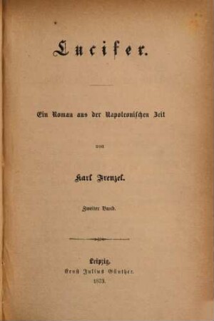 Lucifer : ein Roman aus der Napoleonischen Zeit, 2