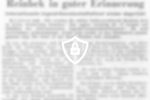 Reinbek in guter Erinnerung