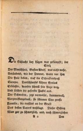 Gedichte : Der Tod Gustav Adolfs; in zwey Büchern. Wittenkind, ein Fragment. Der Osterkuchen. Bischof Benno von Osnabrück. Vermischte Gedichte
