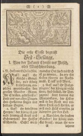 Die erste Classe begreift Fest-Gesänge