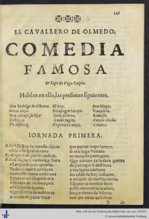 El cavallero de Olmedo