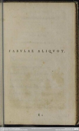 Fabulae Aliquot