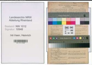 Entnazifizierung Heinrich Int-Veen , geb. 01.05.1904 (Spediteur)