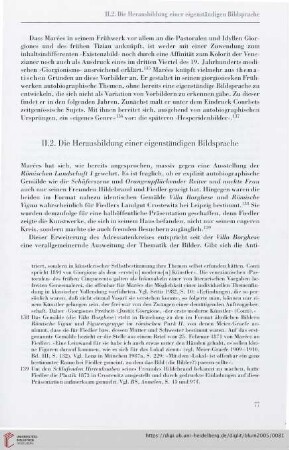 II.2: Die Herausbildung einer eigenständigen Bildsprache