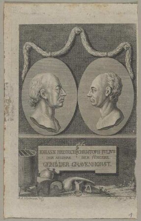 Doppelbildnis des Iohann Heinrich Gravenhorst und des Christoph Ivlivs Gravenhorst