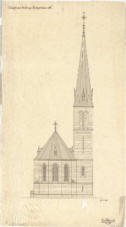 Schmidt, Heinrich von; Bretzenheim / Nahe; Ev. Kirche - Ansicht