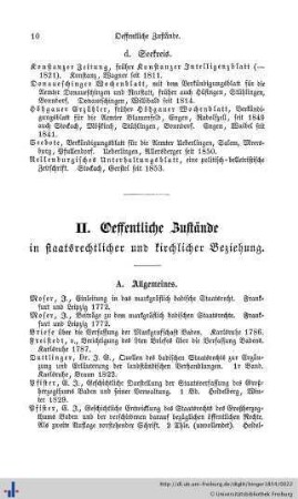 II. Öffentliche Bestände.