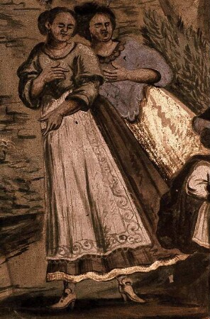 Mönch Gilbert übergibt der seligen Johanna von Valois die Ordensregeln