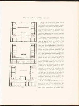 Gemeindeschule in der Oderberger Straße, Berlin: Grundriss EG, 1.u.2.OG., 3.OG (aus: Neubauten der Stadt Berlin, Bd. I, 1902)