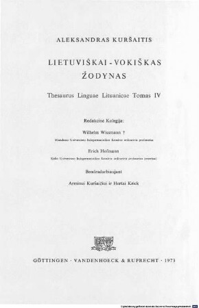 Litauisch-deutsches Wörterbuch. 4