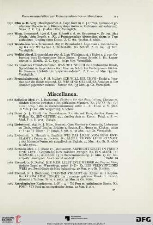 Miscellanea (Nr. 2162-2185)
