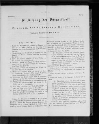 6te Sitzung