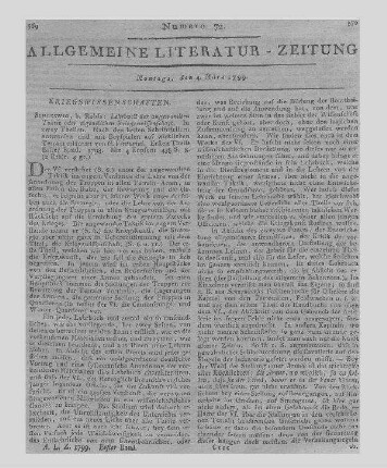 Venturini, G.: Lehrbuch der angewandten Taktik oder eigentlichen Kriegswissenschaft. T. 1, Bd. 1. Nach den besten Schriftstellern entworfen und mit Beispielen auf wirklichem Terrain erläutert. Schleswig: Röhß 1798