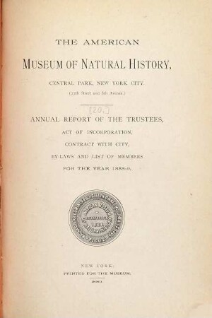 Annual report : for the year .... [20.] 1888/89