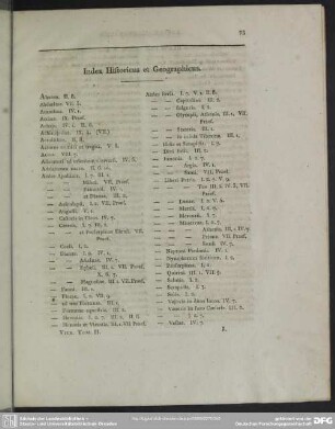 Index Histricus et Geographicus