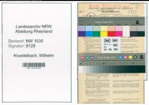 Entnazifizierung Wilhelm Kruedelbach , geb. 08.02.1895 (Kaufmann)