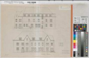 Dorsten (Dorsten) Postgebäude Ansichten vor 1972 1 : 100 42 x 56 Zeichnung Oberpostdirektion Münster