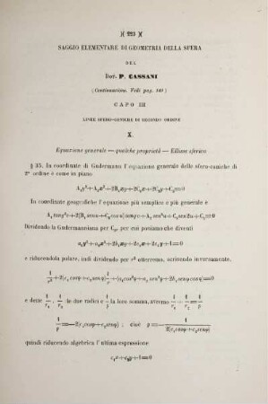 Saggio elementare die geometria della sfera (Continuazione. Vedi pag. 149).