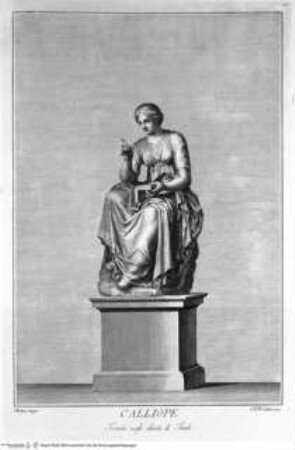 Il Museo Pio-Clementino, Tomo I-VII, Tomo I: Statue del Museo Pio-Clementino, Statue der Kalliope