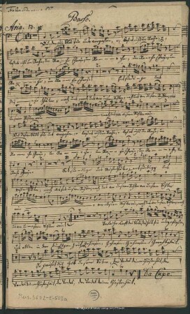 Basso. [Solo, nur Aria und Rec.; Schreiber unbekannt]