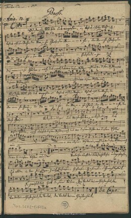 Basso. [Solo, nur Aria und Rec.; Schreiber unbekannt]