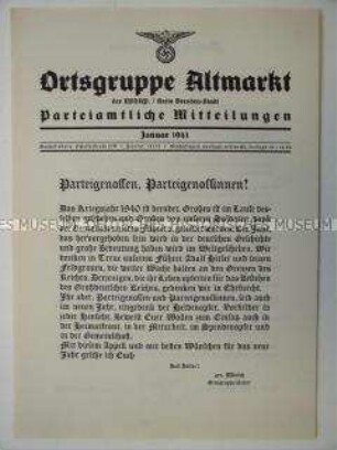 Mitteilungsblatt der NSDAP-Ortsgruppe Dresden-Altmarkt