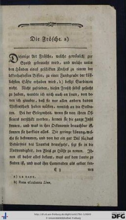 Die Frösche.