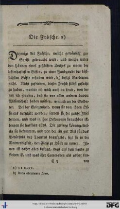 Die Frösche.
