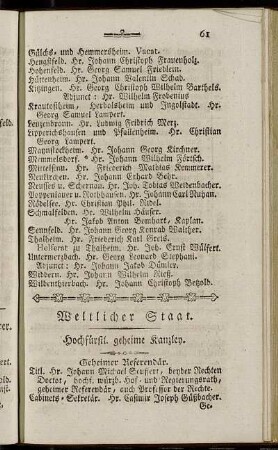 Weltlicher Staat.