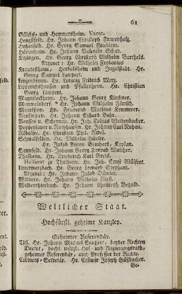 Weltlicher Staat.