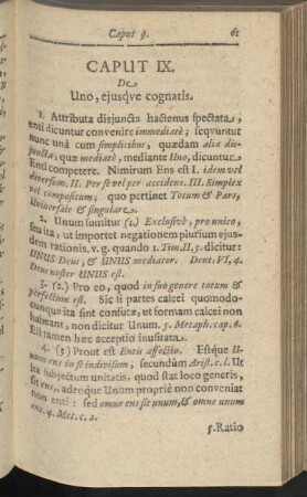 Caput IX. De uno, ejusqve cognatis