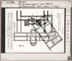 Fulda: Ausgrabungen auf dem Domplatz von 1953