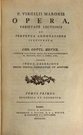 P. Virgilii Maronis Opera, 1. Bucolica Et Georgica