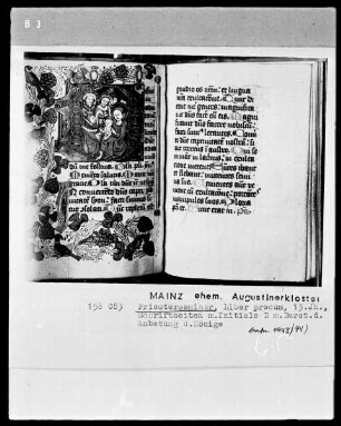 Liber precum: folio ?, Initiale D, Anbetung der Könige