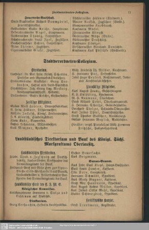 Landständische Direktorium und Bank des Königl. Sächs. Markgraftums Oberlausitz