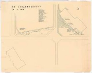Johannesstift Berlin-Spandau Grünflächen: Lageplan mit Pflanzplan Detail 1:100