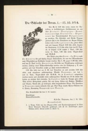 Die Schlacht bei Arras